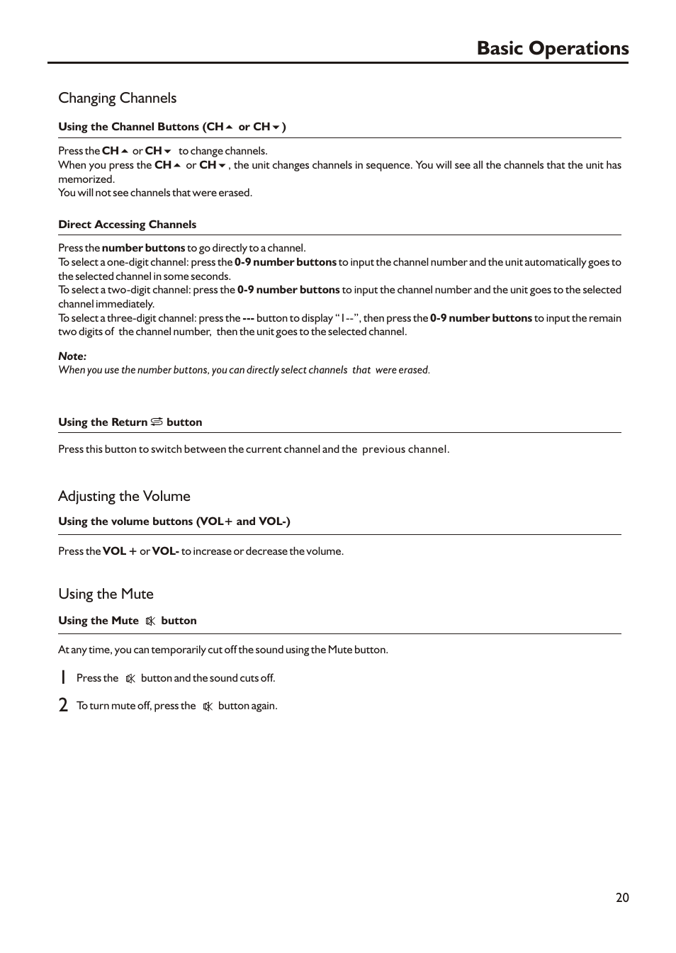 Basic operations | Audiovox FPE3705 User Manual | Page 23 / 45