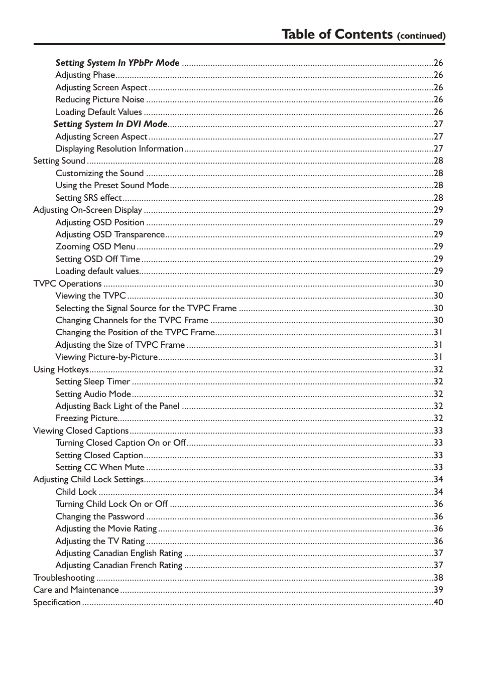 Audiovox FPE3705 User Manual | Page 3 / 45