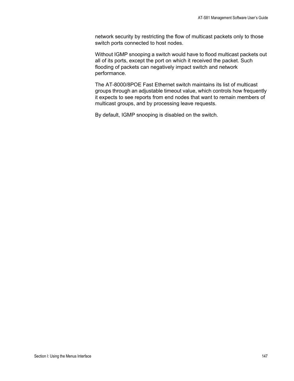 Allied Telesis AT 8000/8POE User Manual | Page 147 / 360