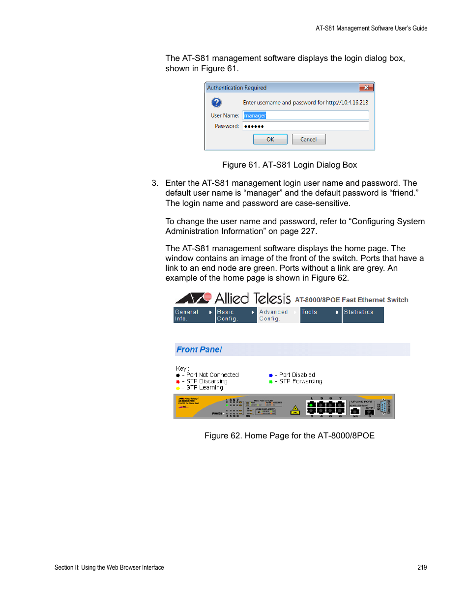 Allied Telesis AT 8000/8POE User Manual | Page 219 / 360