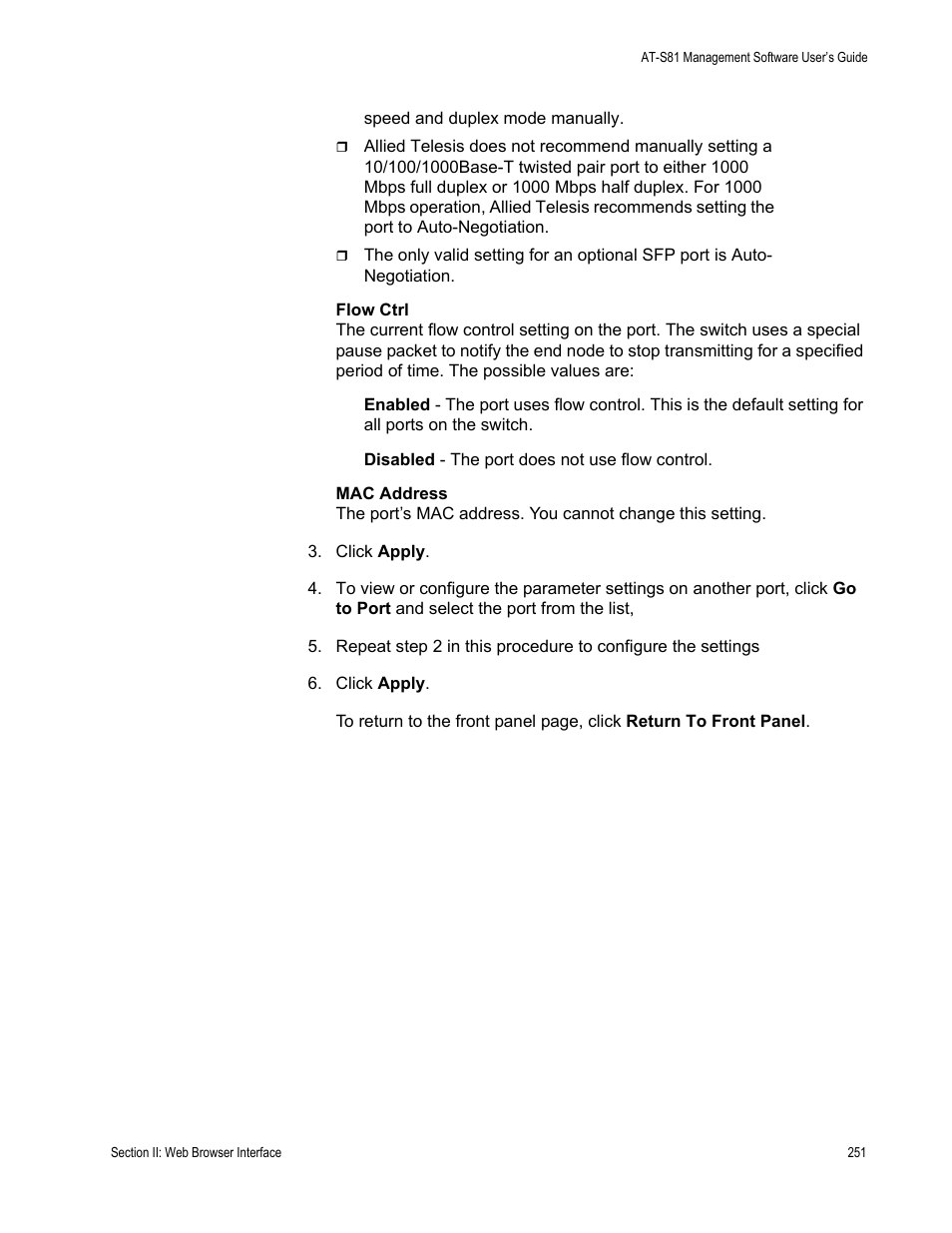 Allied Telesis AT 8000/8POE User Manual | Page 251 / 360