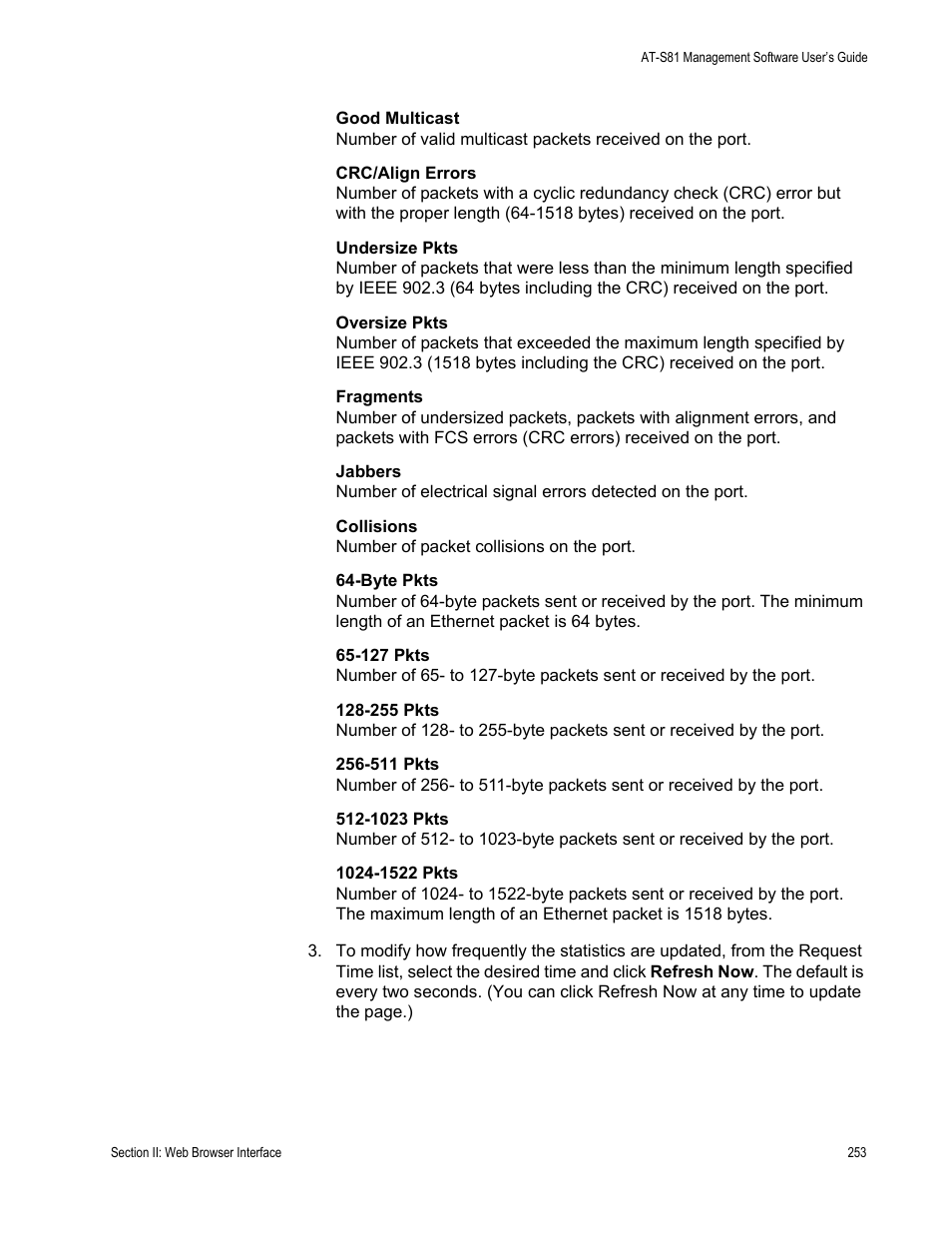 Allied Telesis AT 8000/8POE User Manual | Page 253 / 360