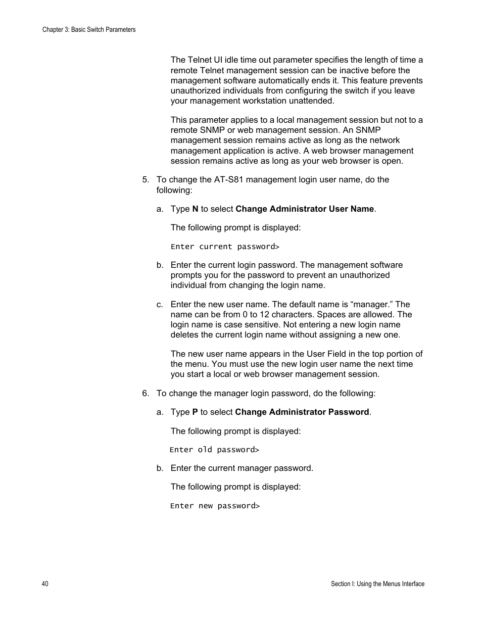 Allied Telesis AT 8000/8POE User Manual | Page 40 / 360