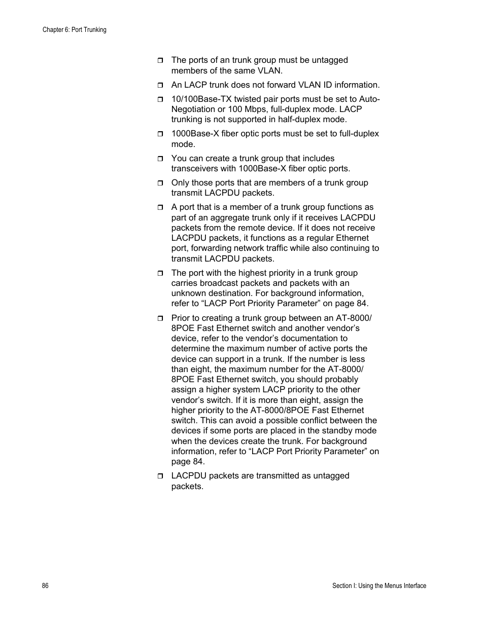 Allied Telesis AT 8000/8POE User Manual | Page 86 / 360