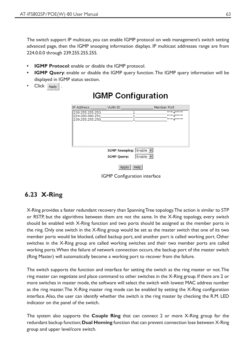 23 x-ring | Allied Telesis AT-IFS802SP/POE User Manual | Page 67 / 105