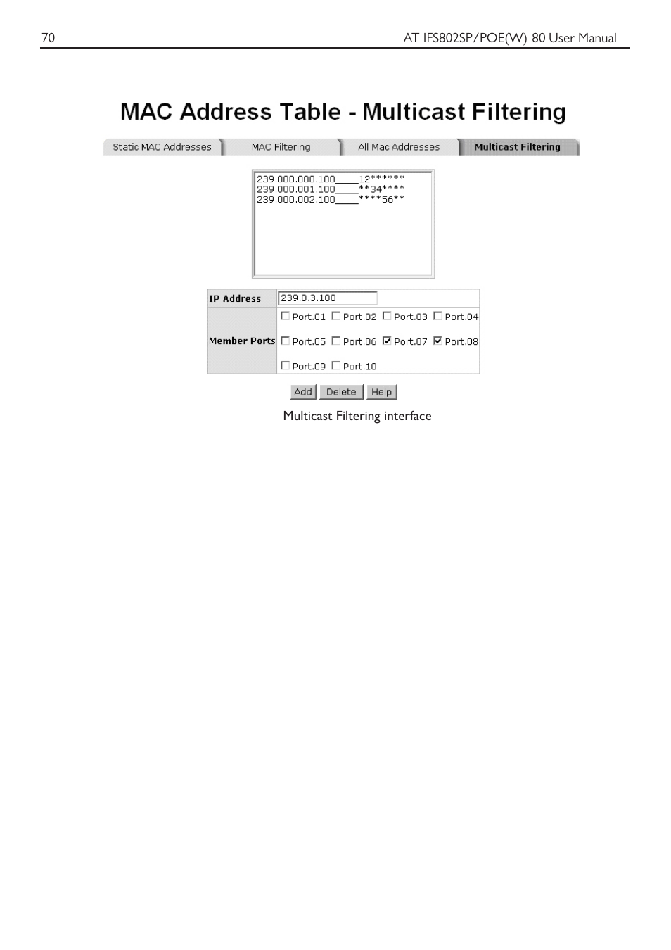 Allied Telesis AT-IFS802SP/POE User Manual | Page 74 / 105