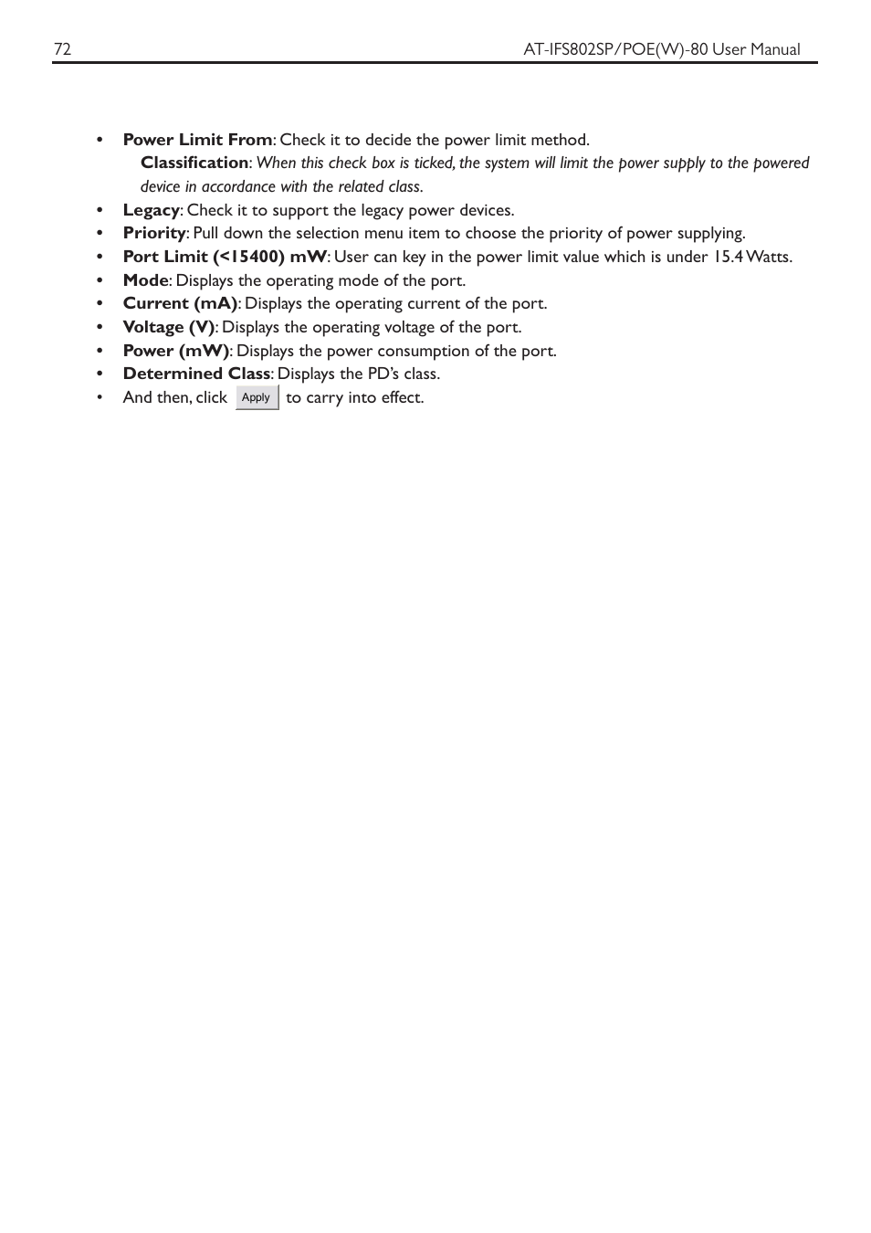 Allied Telesis AT-IFS802SP/POE User Manual | Page 76 / 105