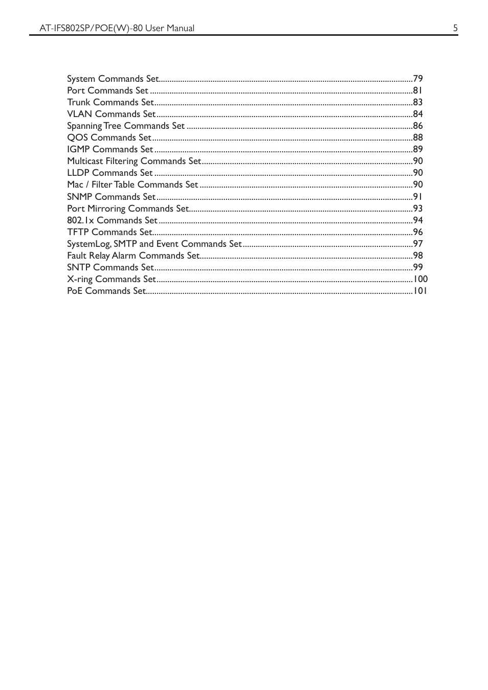 Allied Telesis AT-IFS802SP/POE User Manual | Page 9 / 105