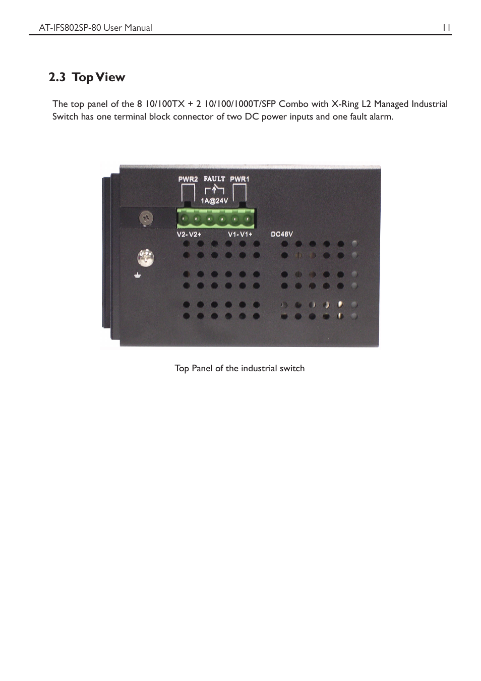 3 top view | Allied Telesis AT-IFS802SP User Manual | Page 15 / 101