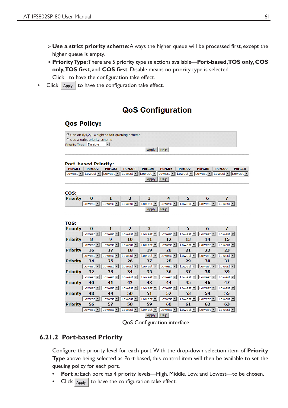 2 port-based priority | Allied Telesis AT-IFS802SP User Manual | Page 65 / 101