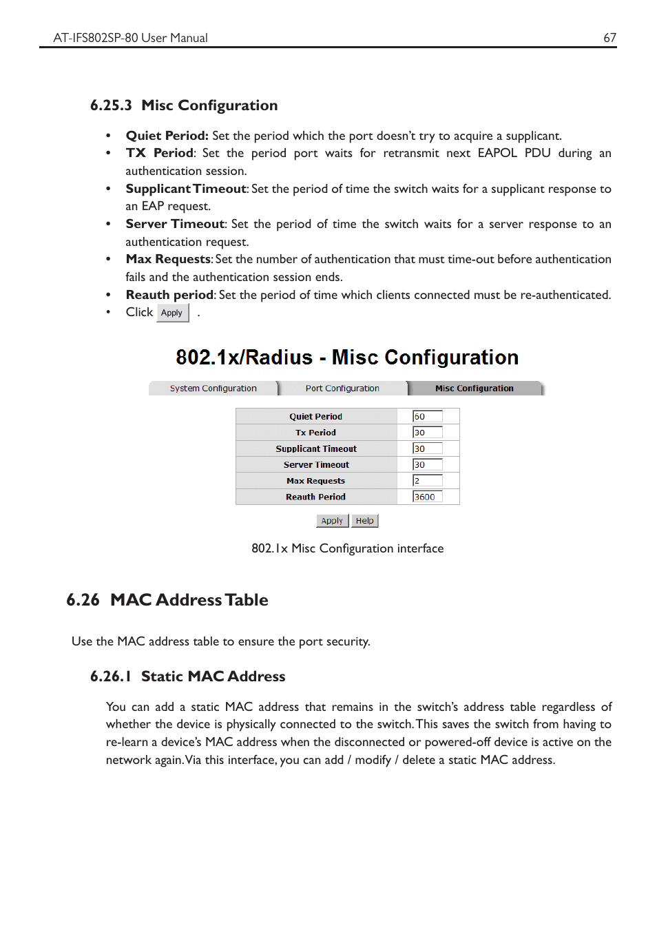 26 mac address table | Allied Telesis AT-IFS802SP User Manual | Page 71 / 101