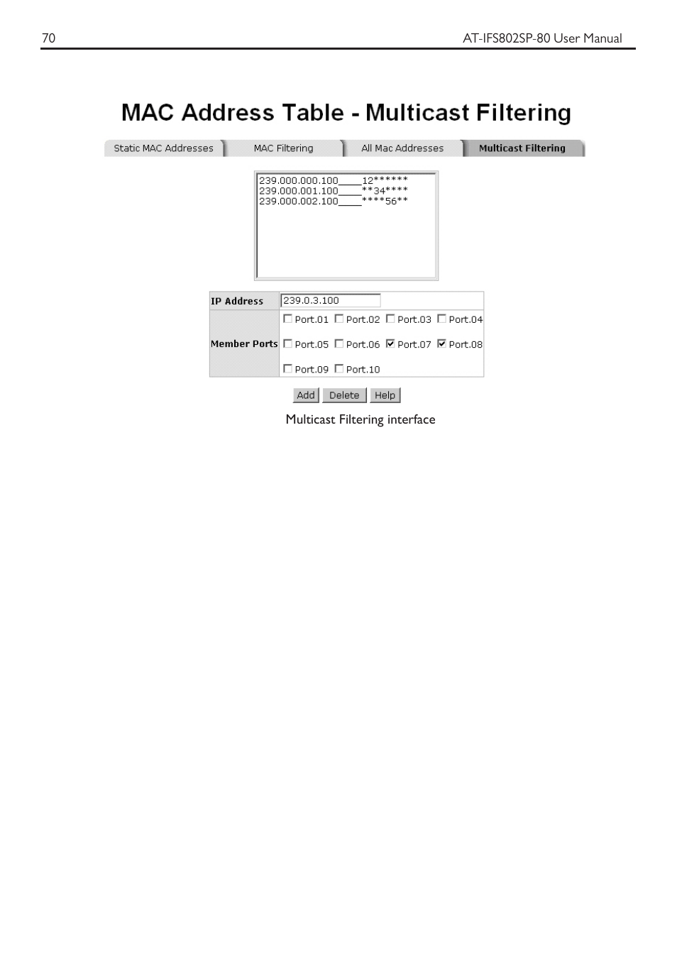 Allied Telesis AT-IFS802SP User Manual | Page 74 / 101