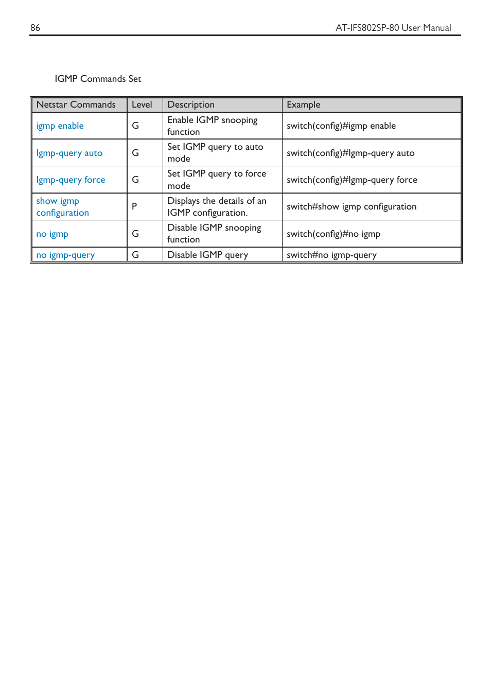 Allied Telesis AT-IFS802SP User Manual | Page 90 / 101
