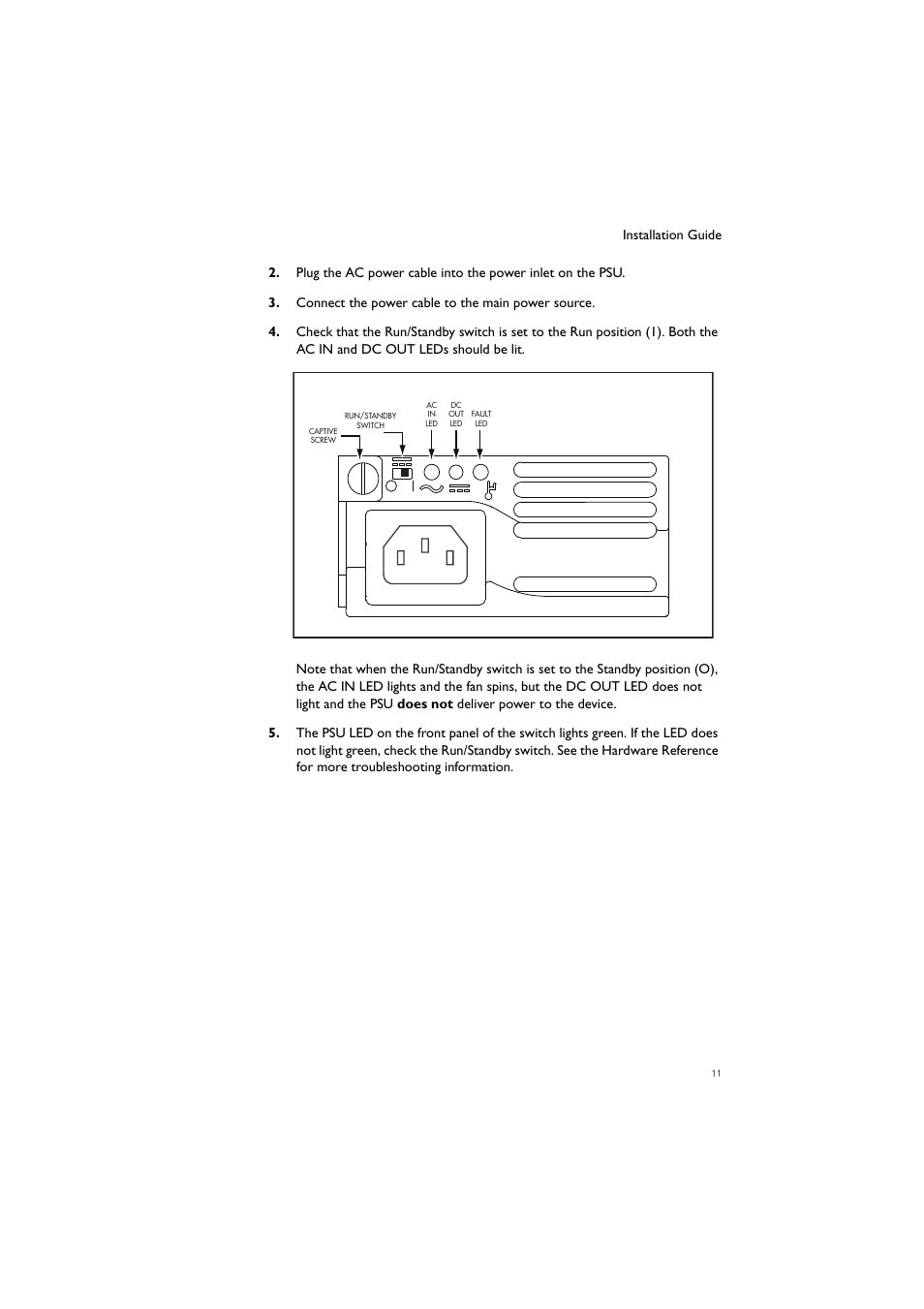 Allied Telesis Removable Power Supply and Fan User Manual | Page 12 / 27