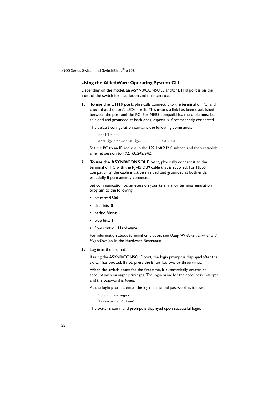 Allied Telesis x900 Series Switch and SwitchBlade x908 User Manual | Page 23 / 55
