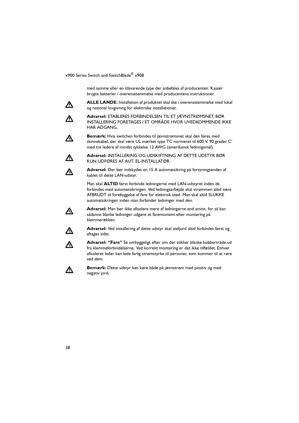 Allied Telesis x900 Series Switch and SwitchBlade x908 User Manual | Page 39 / 55