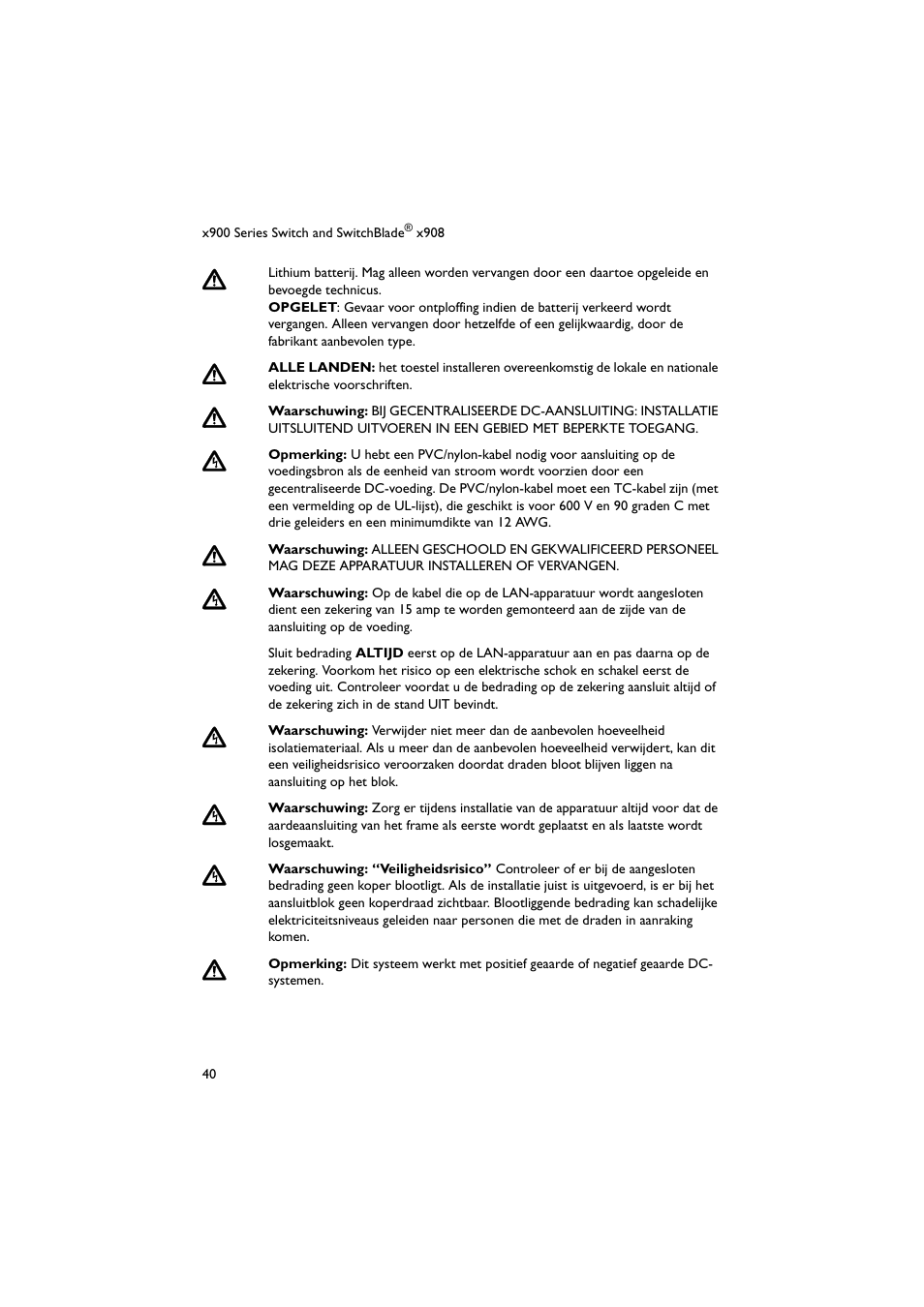Allied Telesis x900 Series Switch and SwitchBlade x908 User Manual | Page 41 / 55