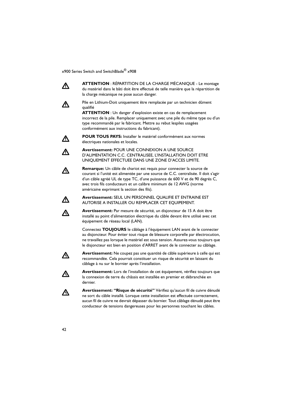 Allied Telesis x900 Series Switch and SwitchBlade x908 User Manual | Page 43 / 55