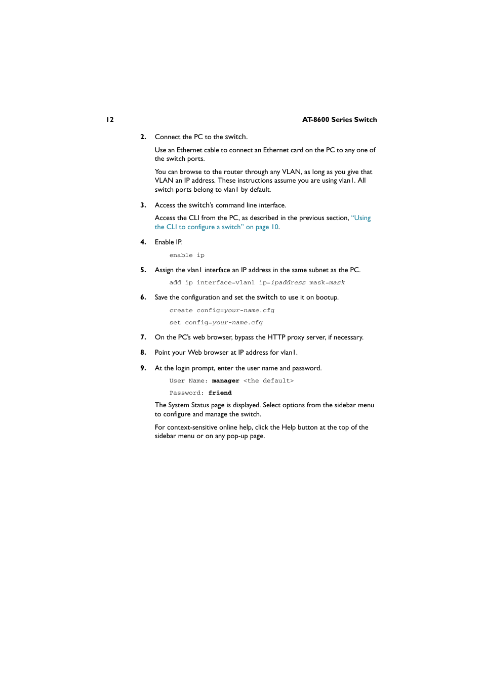 Allied Telesis AT-8600 Series Switch User Manual | Page 13 / 35