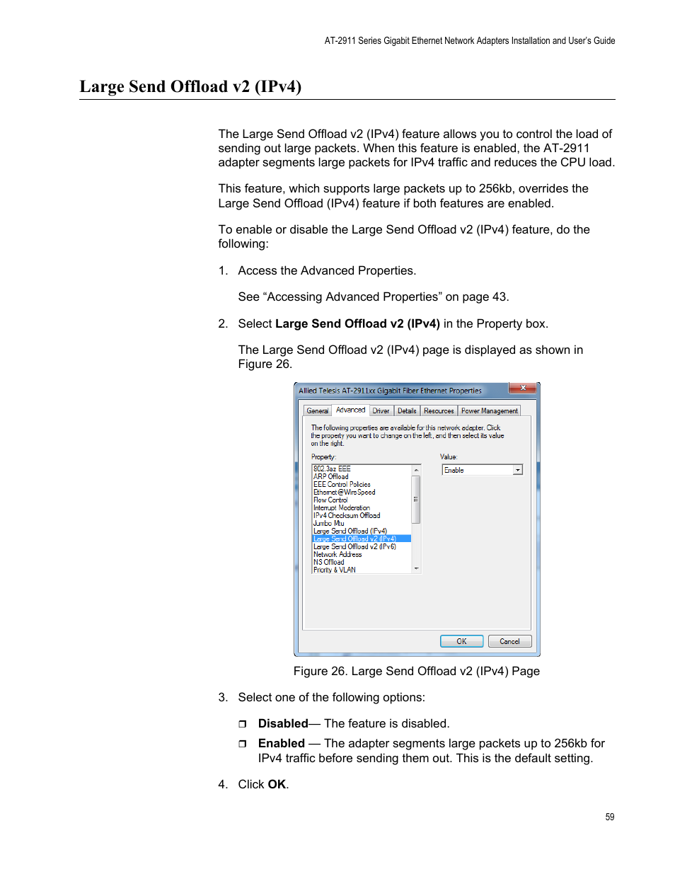 Large send offload v2 (ipv4) | Allied Telesis AT-2911 Series Adapters User Manual | Page 59 / 120