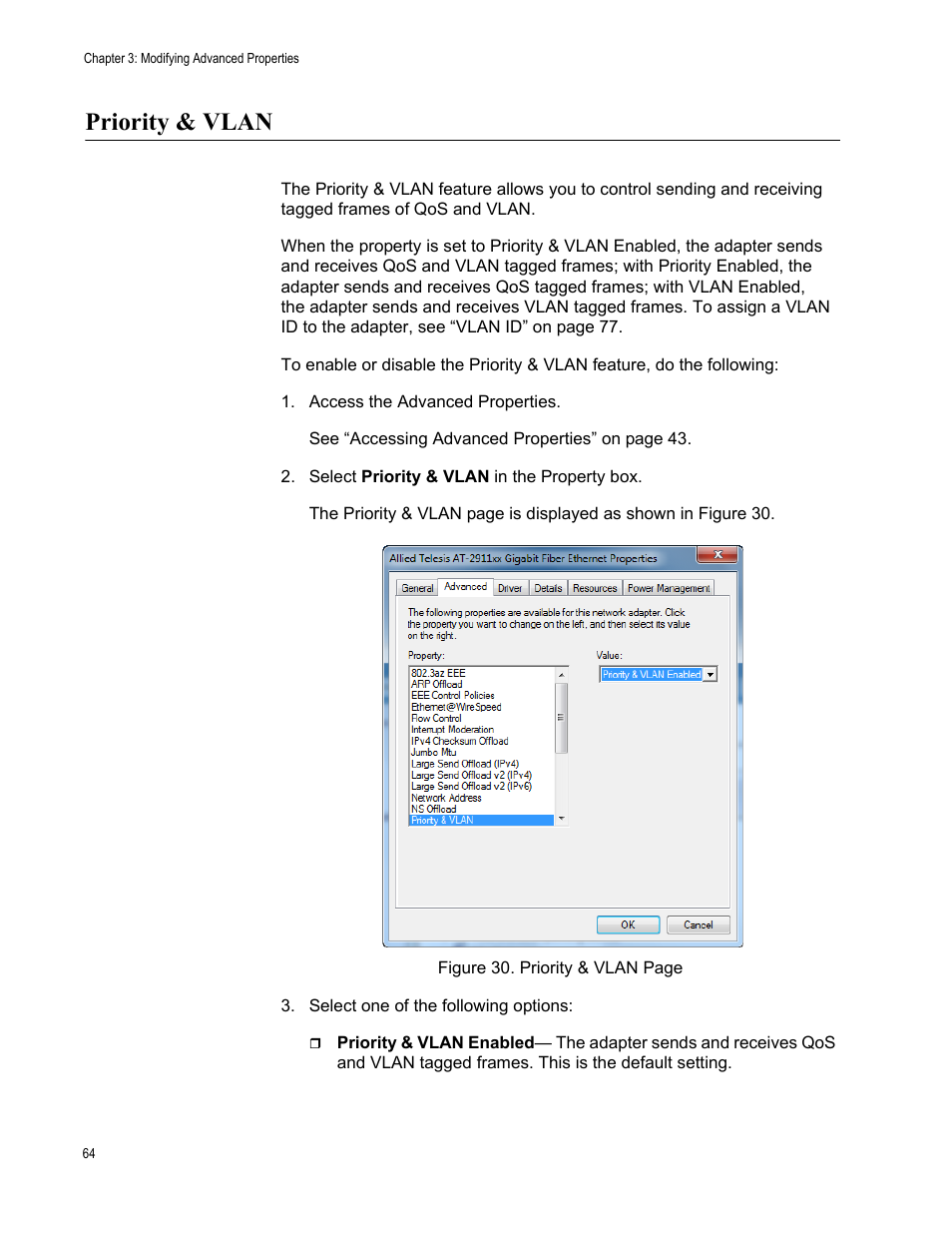 Priority & vlan | Allied Telesis AT-2911 Series Adapters User Manual | Page 64 / 120