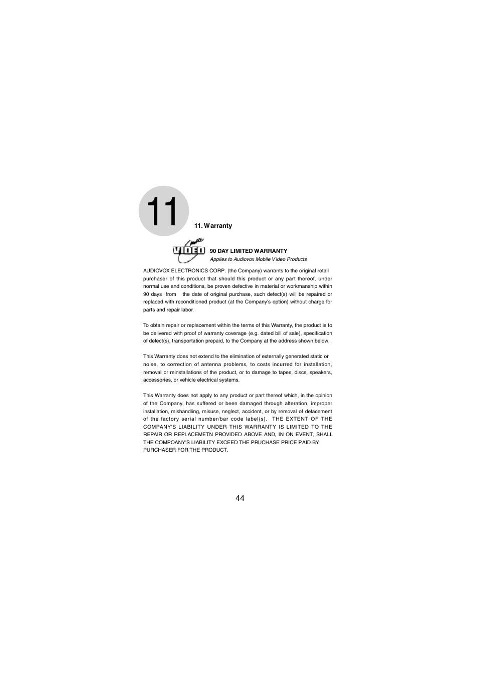 Audiovox DV 1680 User Manual | Page 45 / 48
