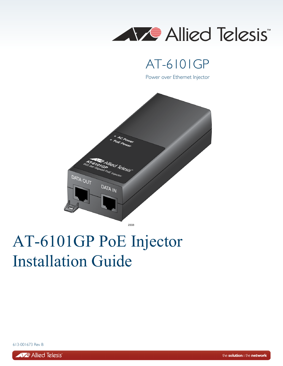 Allied Telesis AT-6101GP User Manual | 34 pages