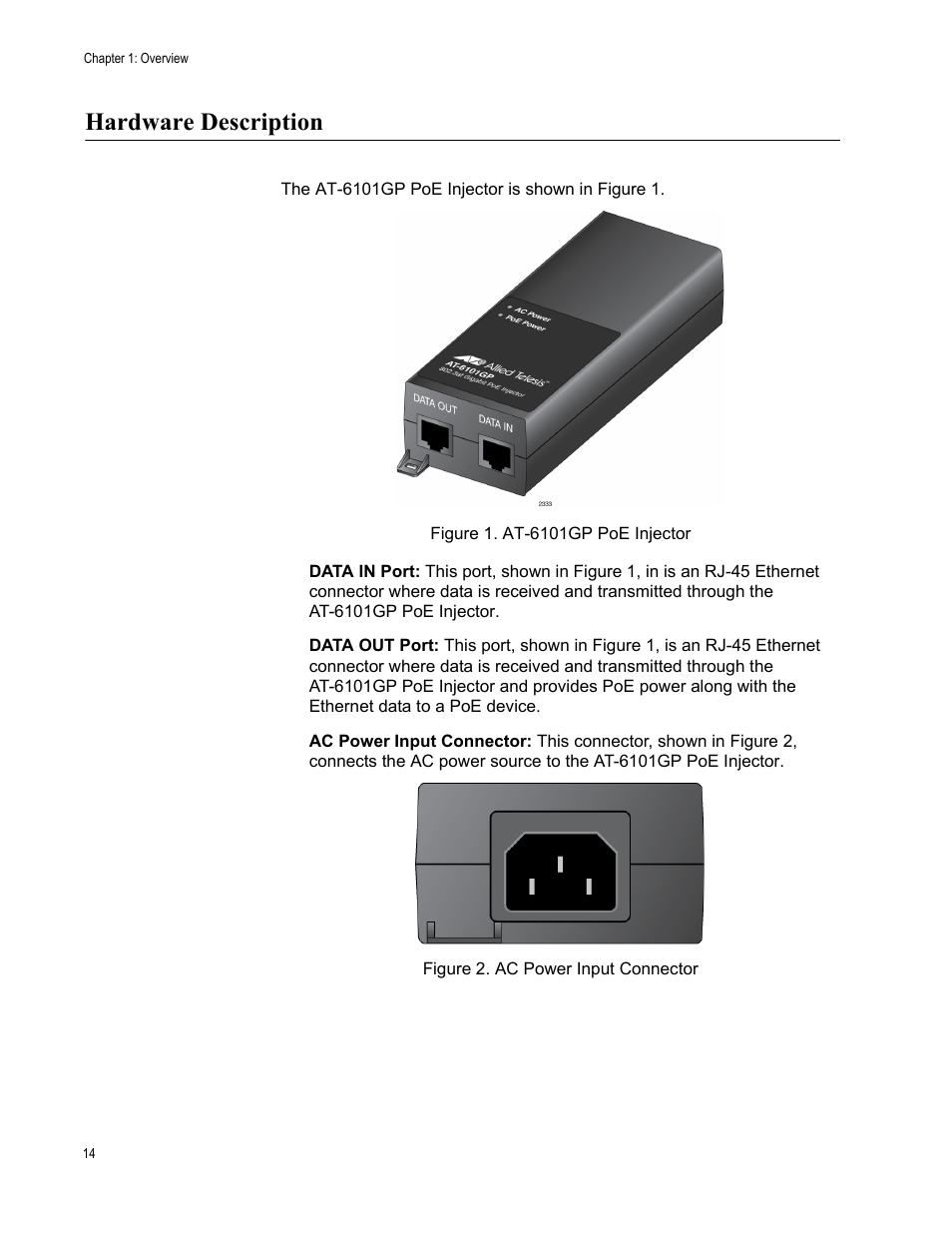 Hardware description | Allied Telesis AT-6101GP User Manual | Page 18 / 34