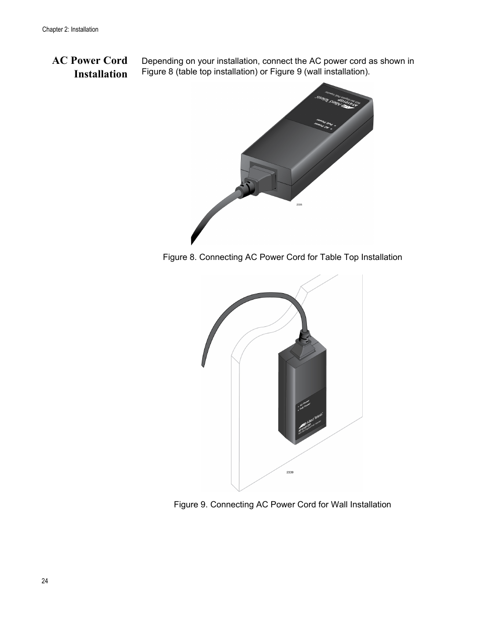 Ac power cord installation | Allied Telesis AT-6101GP User Manual | Page 28 / 34