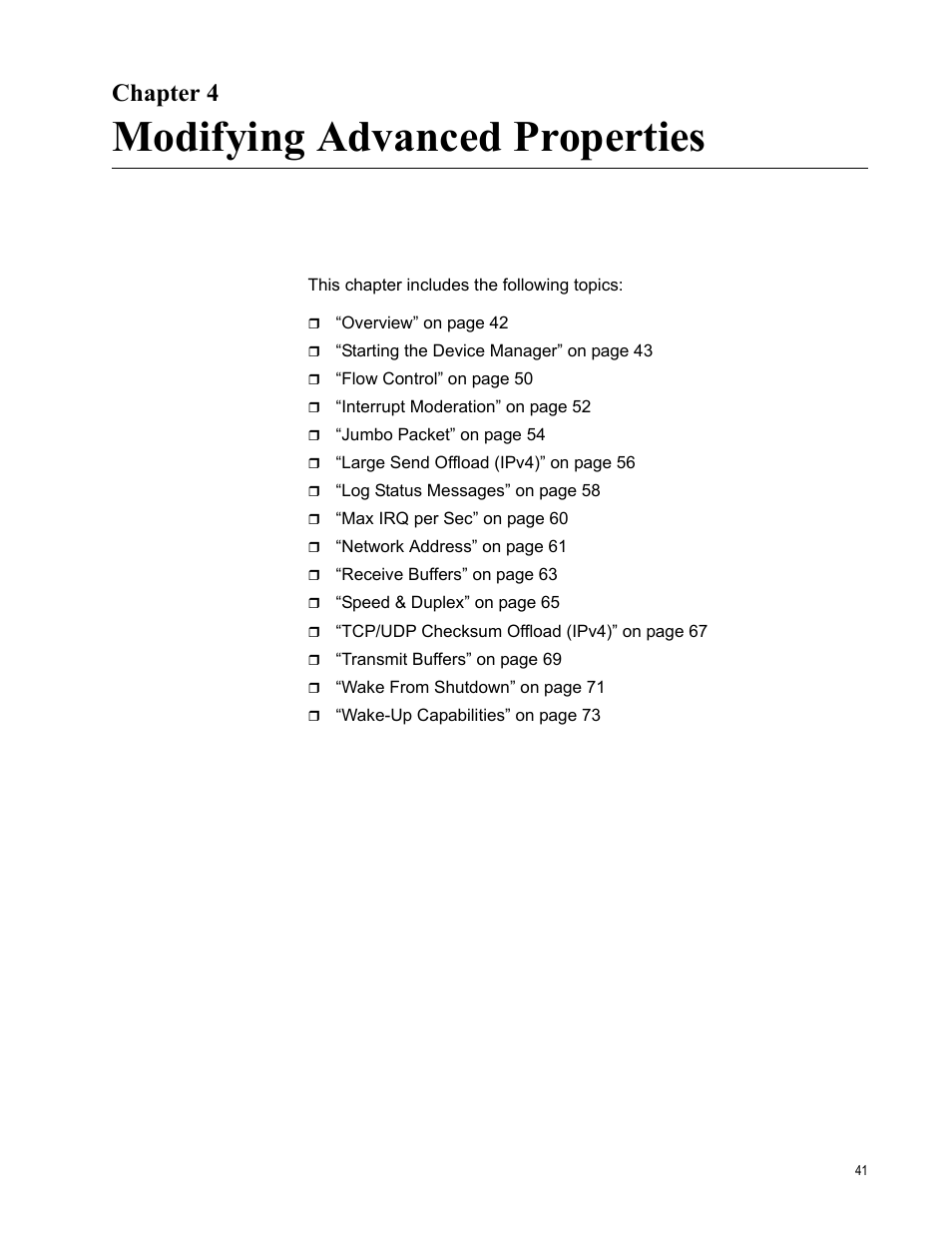 Chapter 4, Modifying advanced properties | Allied Telesis AT-2814FX User Manual | Page 41 / 86