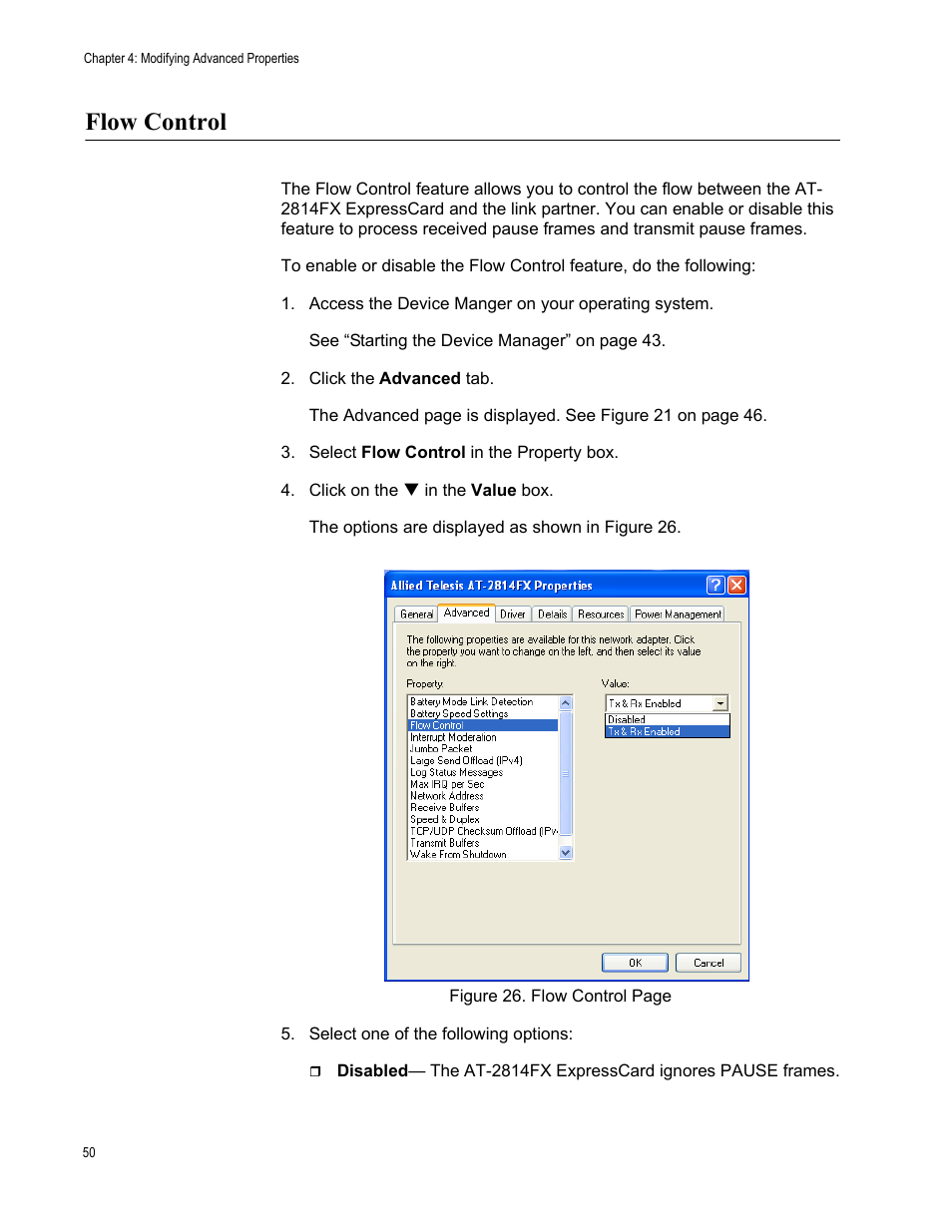 Flow control | Allied Telesis AT-2814FX User Manual | Page 50 / 86