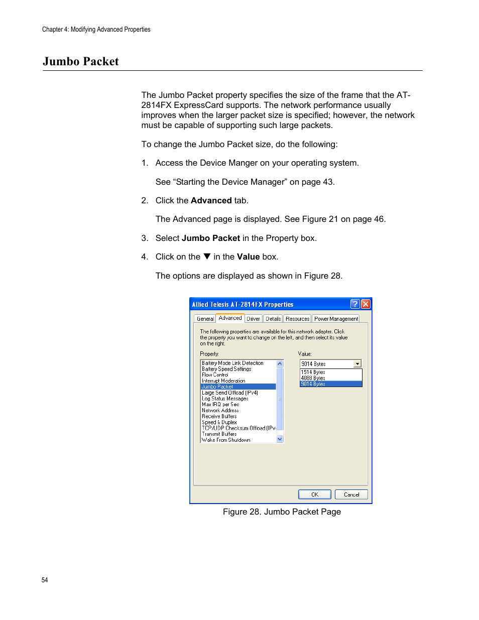 Jumbo packet | Allied Telesis AT-2814FX User Manual | Page 54 / 86