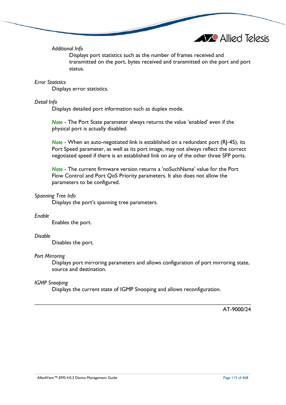 Allied Telesis AlliedView-EMS 4.0.3 Device-Management User Manual | Page 115 / 468