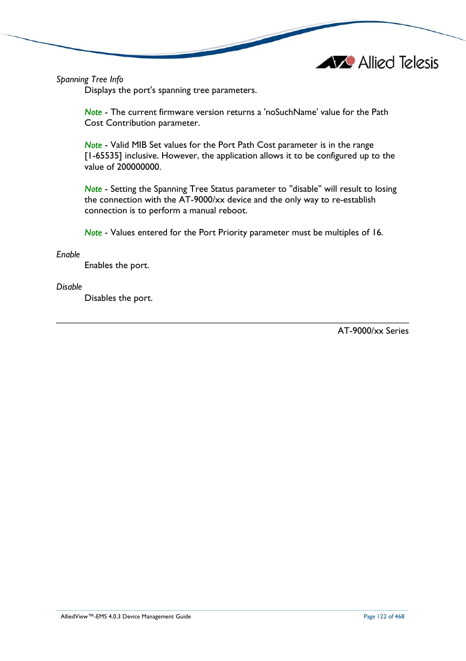 Allied Telesis AlliedView-EMS 4.0.3 Device-Management User Manual | Page 122 / 468