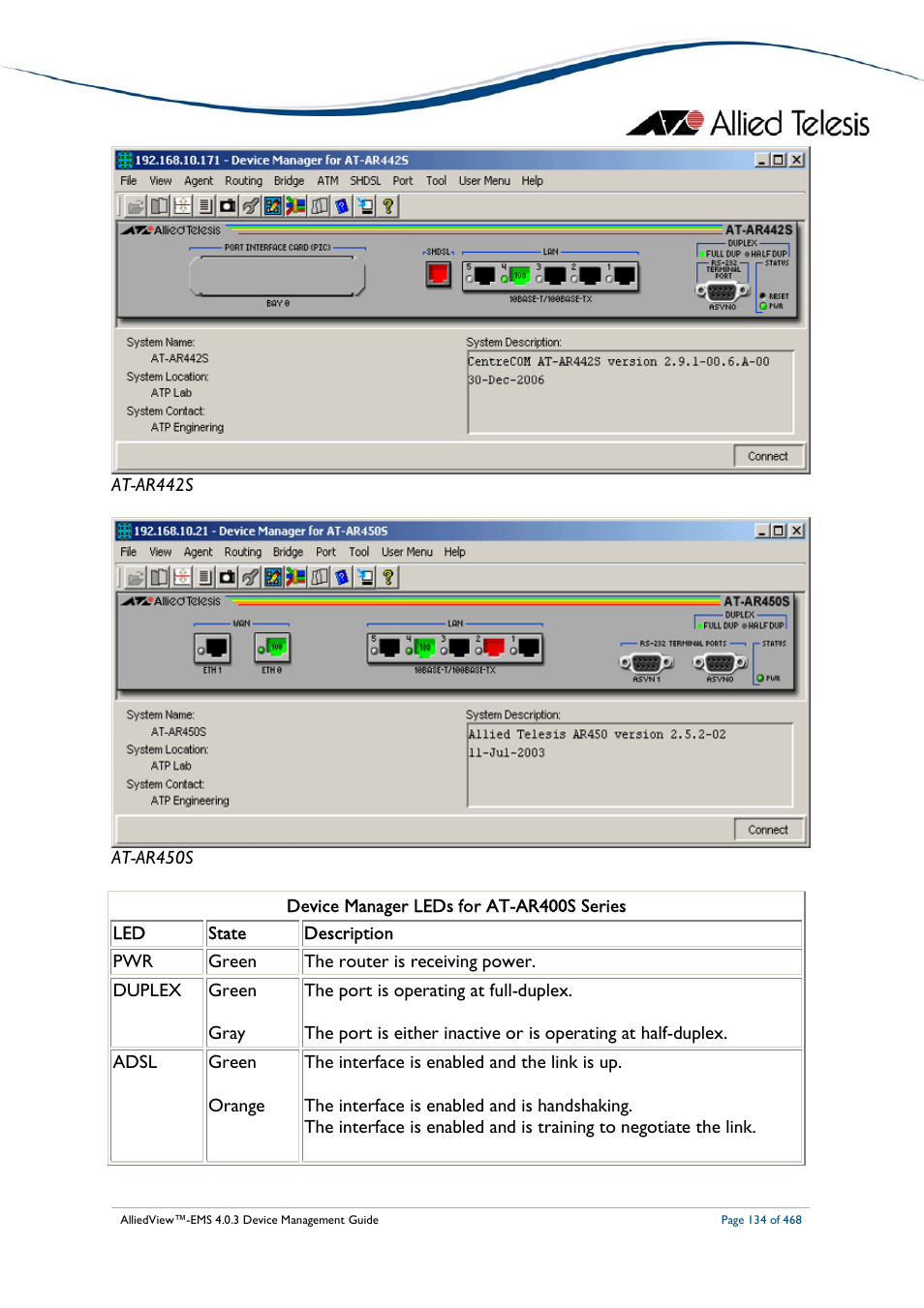 Allied Telesis AlliedView-EMS 4.0.3 Device-Management User Manual | Page 134 / 468
