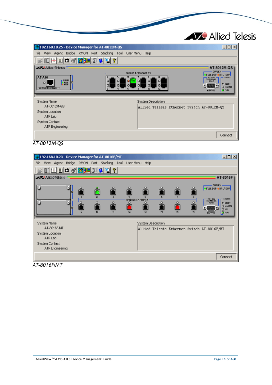 Allied Telesis AlliedView-EMS 4.0.3 Device-Management User Manual | Page 14 / 468