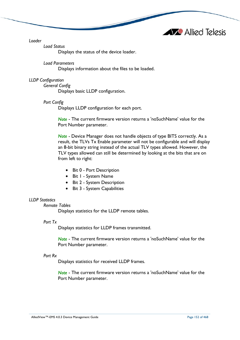 Allied Telesis AlliedView-EMS 4.0.3 Device-Management User Manual | Page 152 / 468