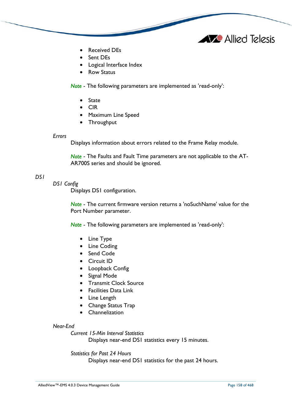 Allied Telesis AlliedView-EMS 4.0.3 Device-Management User Manual | Page 158 / 468