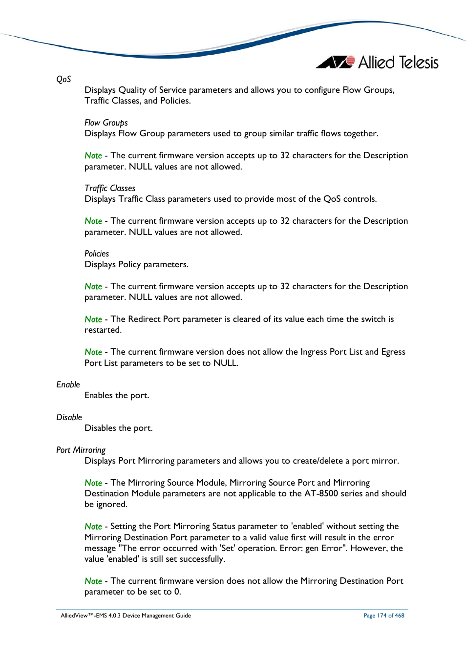 Allied Telesis AlliedView-EMS 4.0.3 Device-Management User Manual | Page 174 / 468