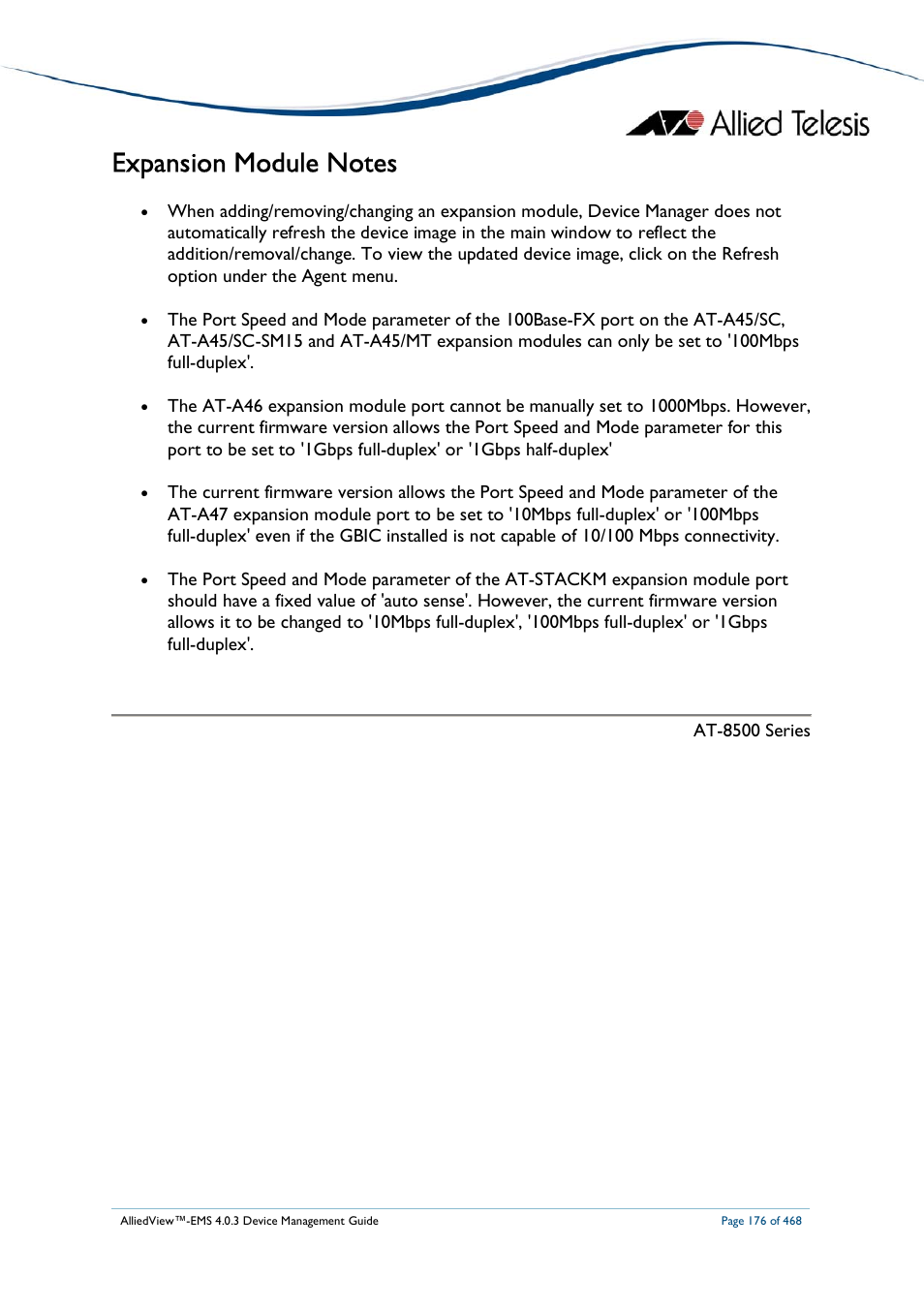 Allied Telesis AlliedView-EMS 4.0.3 Device-Management User Manual | Page 176 / 468