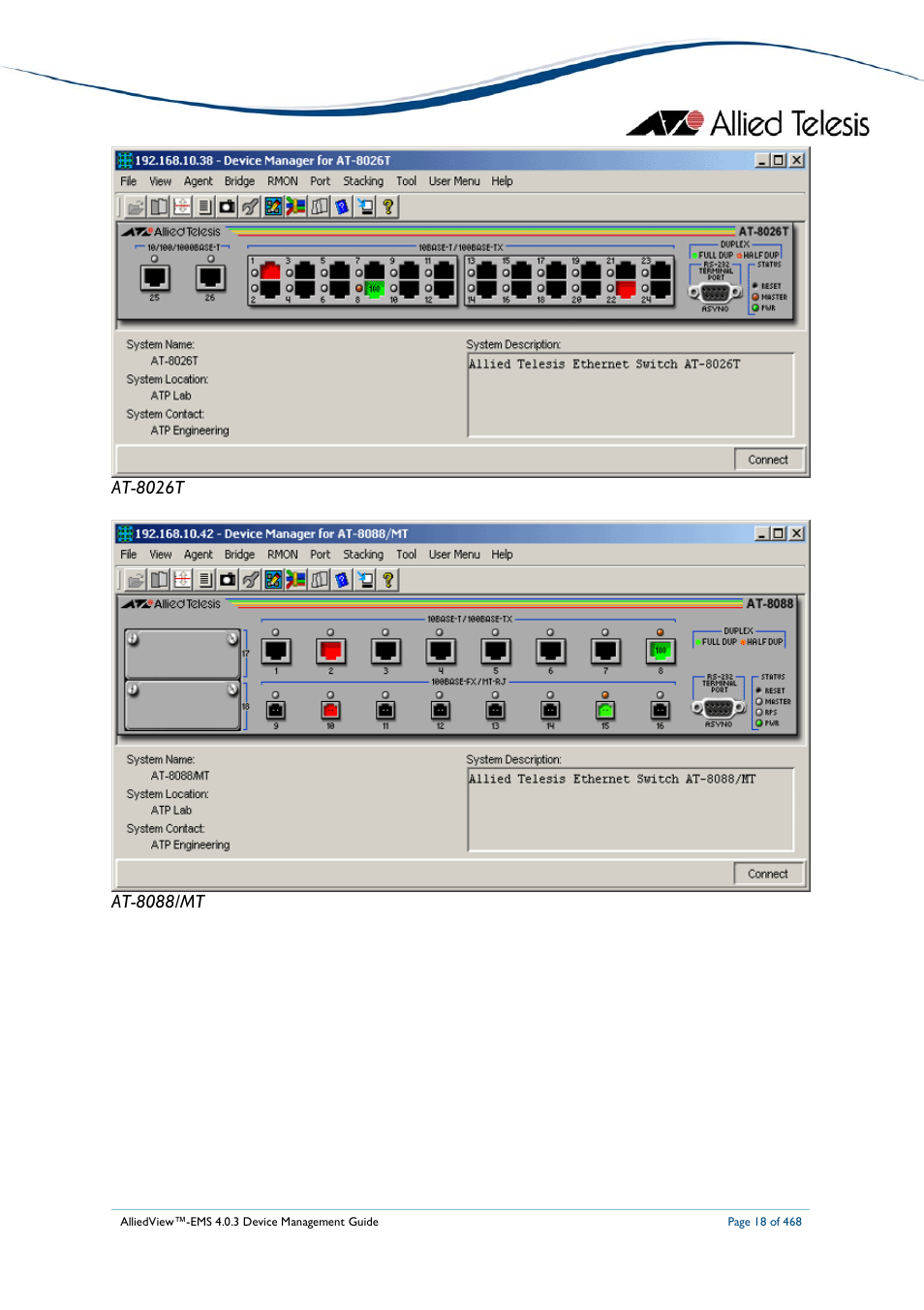 Allied Telesis AlliedView-EMS 4.0.3 Device-Management User Manual | Page 18 / 468