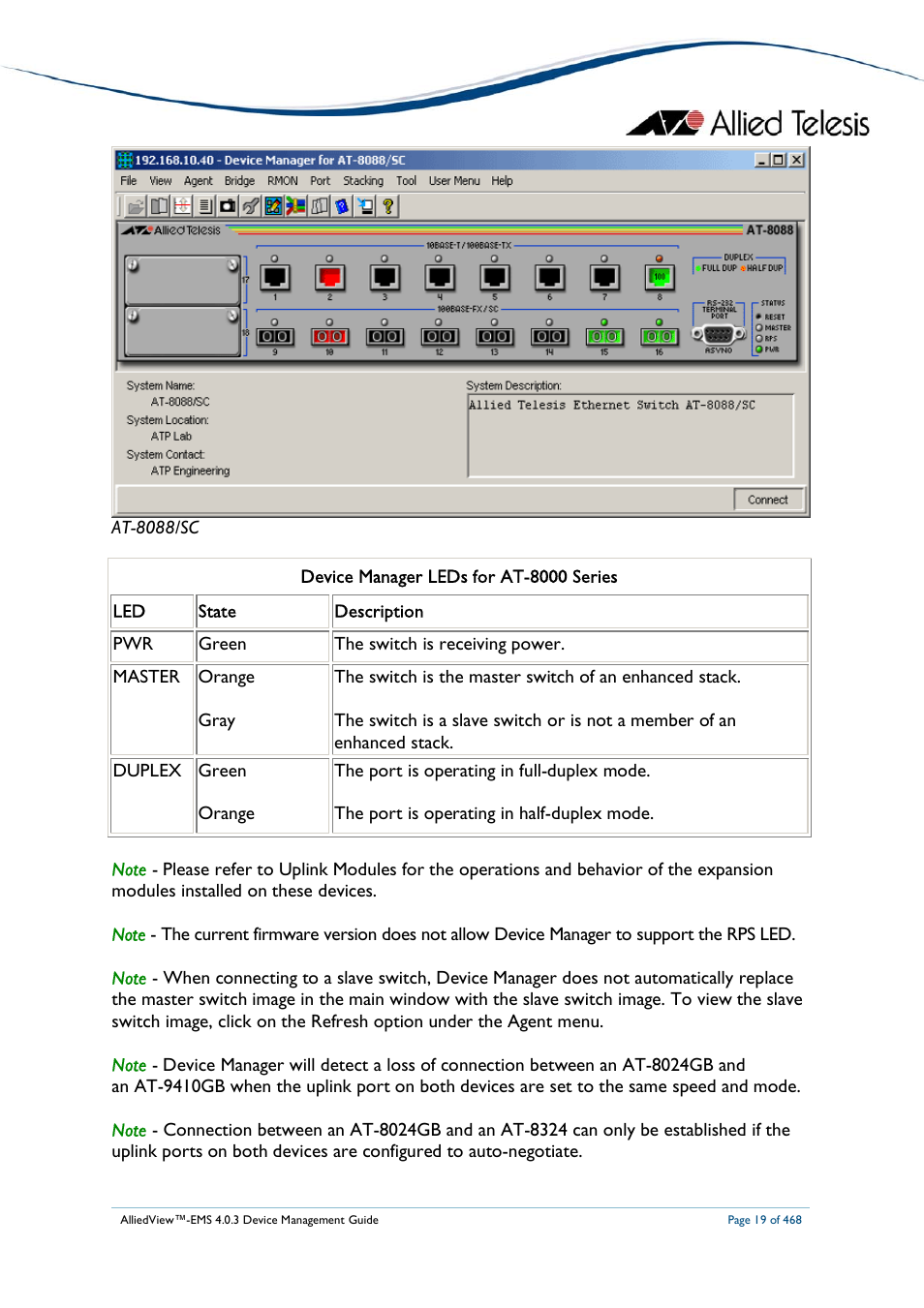 Allied Telesis AlliedView-EMS 4.0.3 Device-Management User Manual | Page 19 / 468