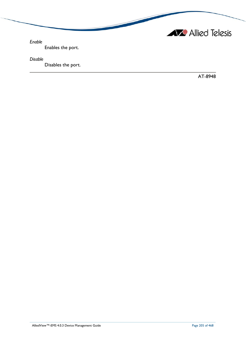 Allied Telesis AlliedView-EMS 4.0.3 Device-Management User Manual | Page 205 / 468