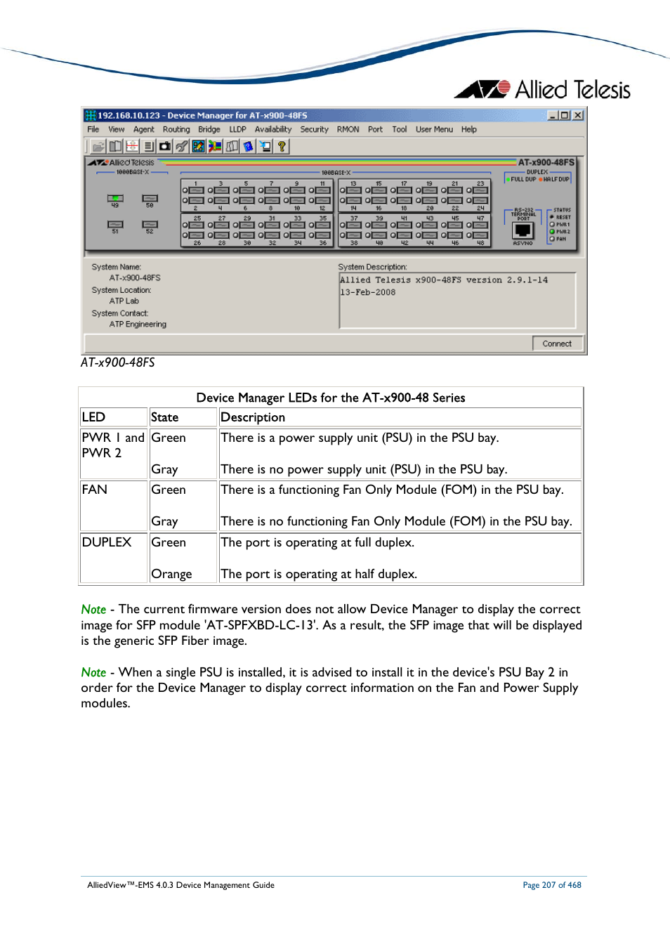 Allied Telesis AlliedView-EMS 4.0.3 Device-Management User Manual | Page 207 / 468