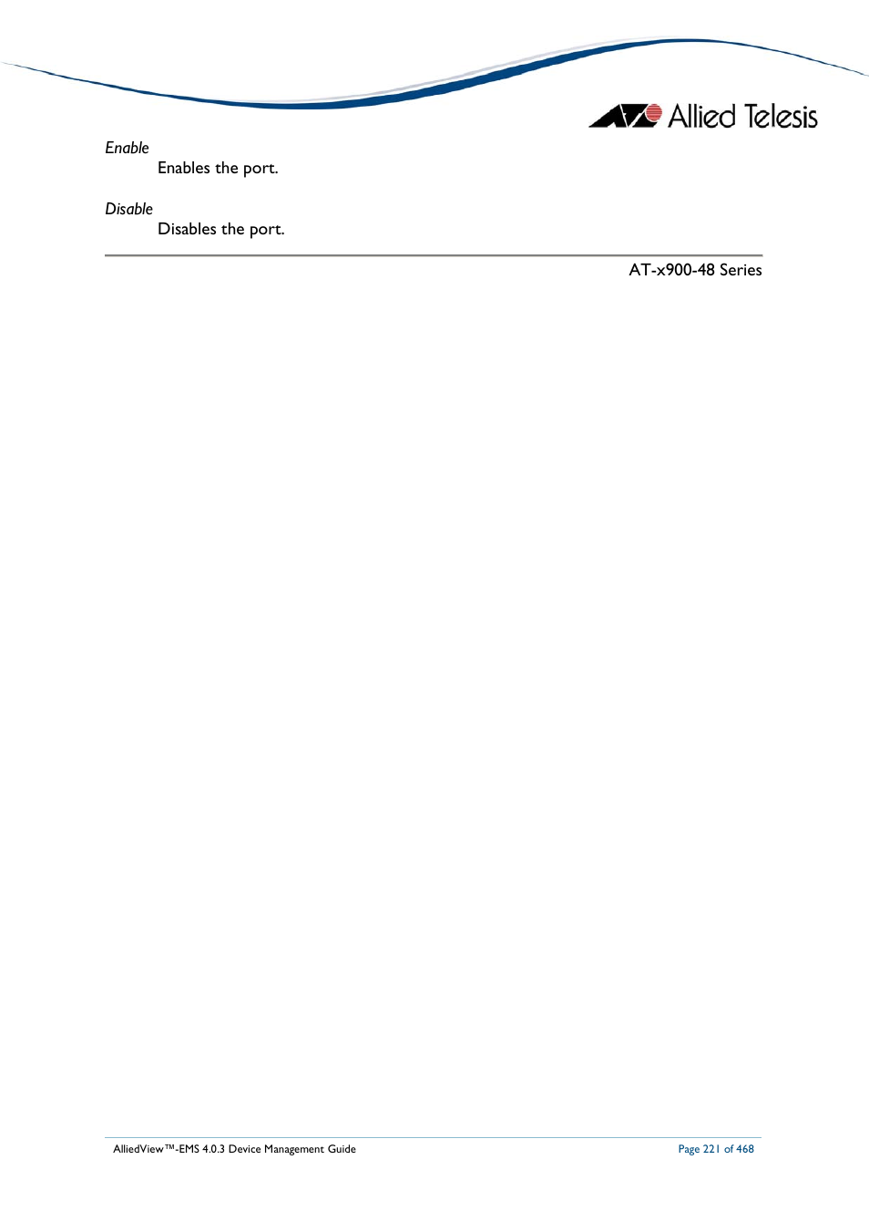 Allied Telesis AlliedView-EMS 4.0.3 Device-Management User Manual | Page 221 / 468
