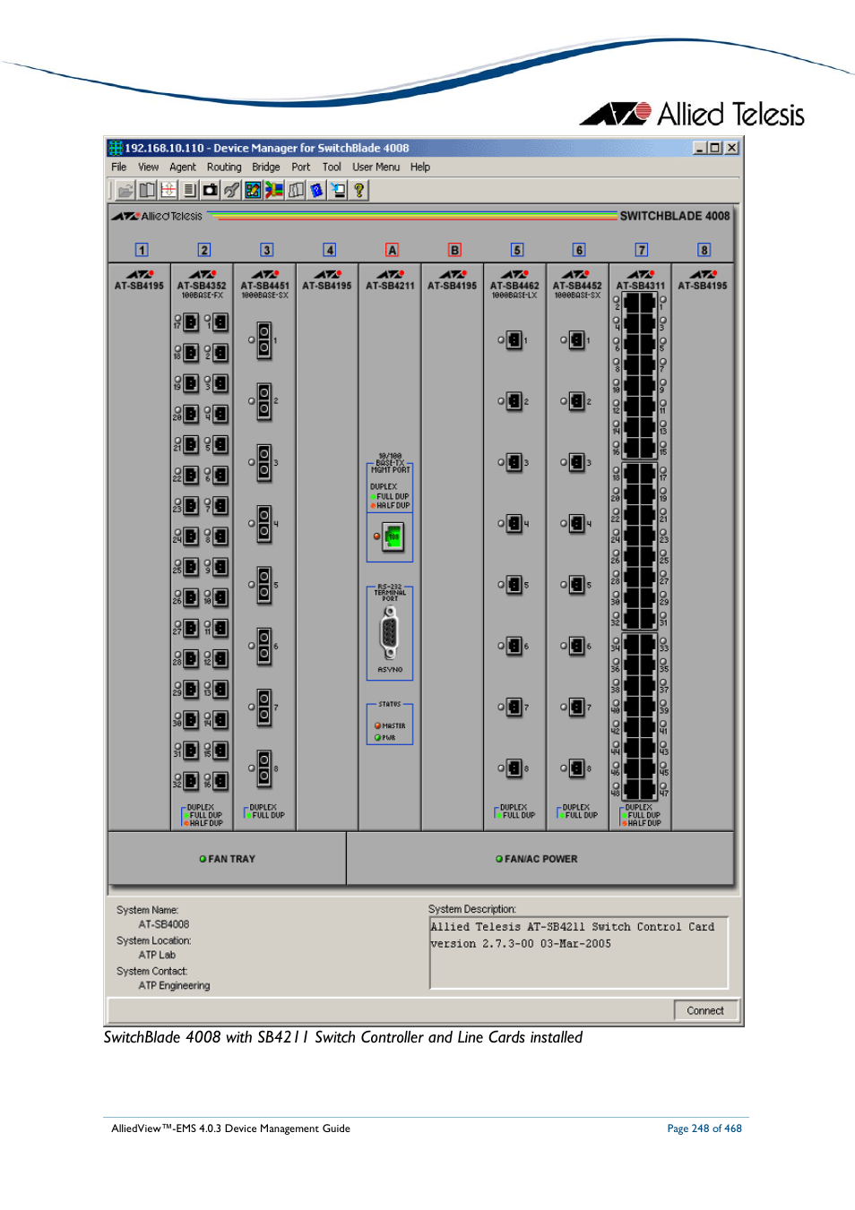 Allied Telesis AlliedView-EMS 4.0.3 Device-Management User Manual | Page 248 / 468