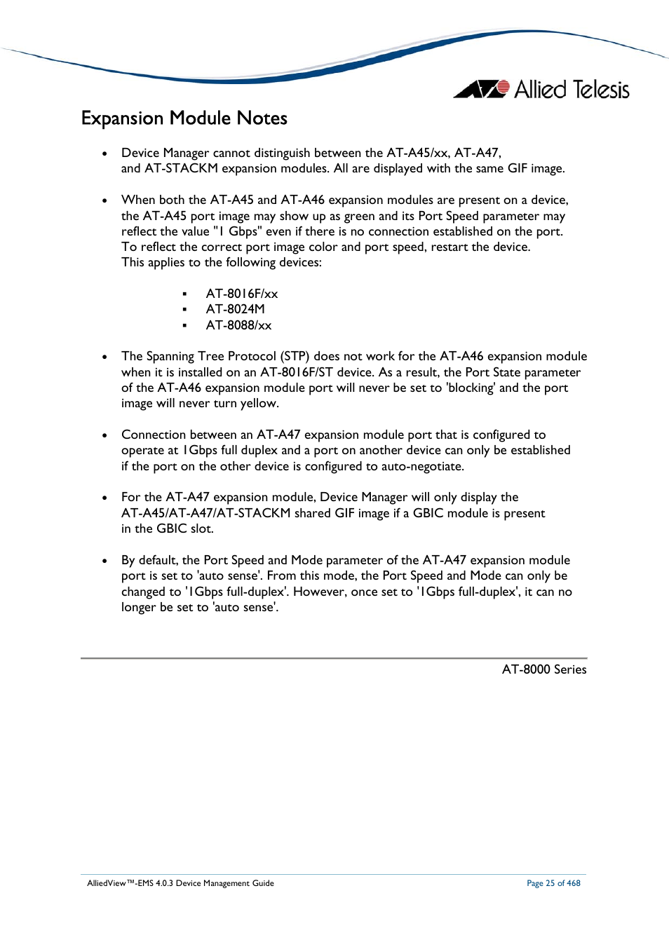 Allied Telesis AlliedView-EMS 4.0.3 Device-Management User Manual | Page 25 / 468