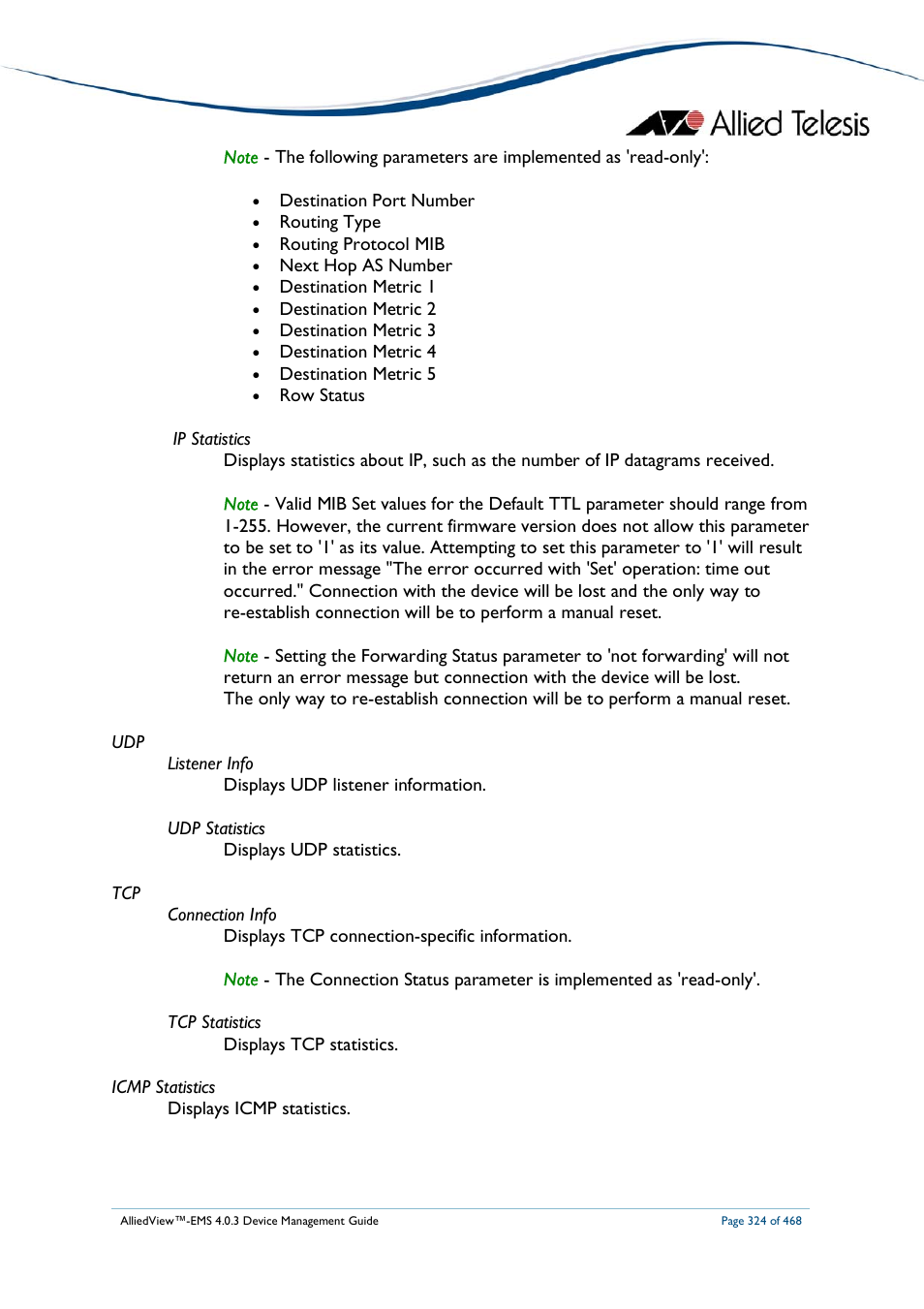 Allied Telesis AlliedView-EMS 4.0.3 Device-Management User Manual | Page 324 / 468