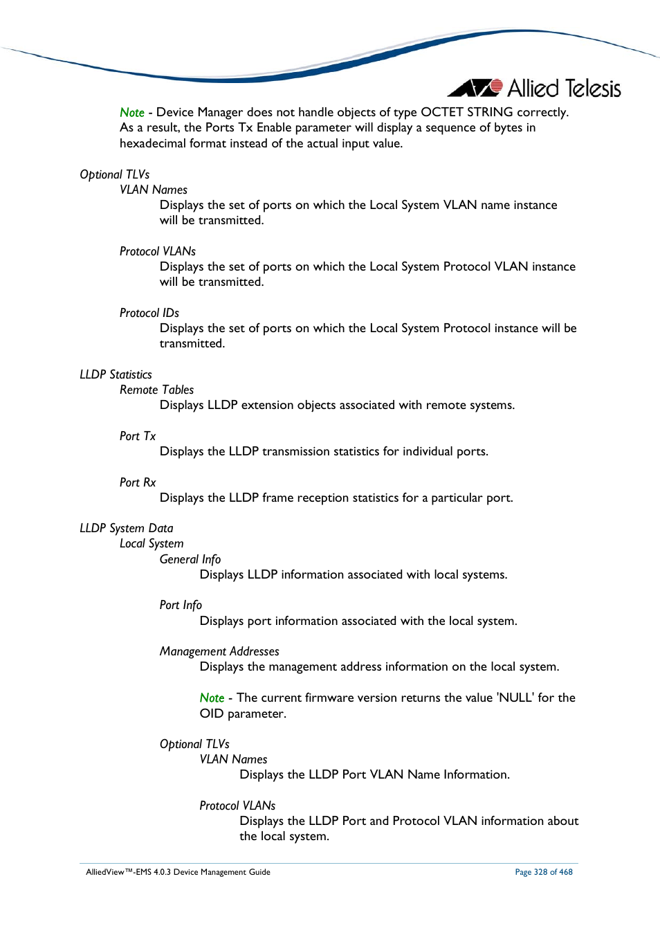 Allied Telesis AlliedView-EMS 4.0.3 Device-Management User Manual | Page 328 / 468