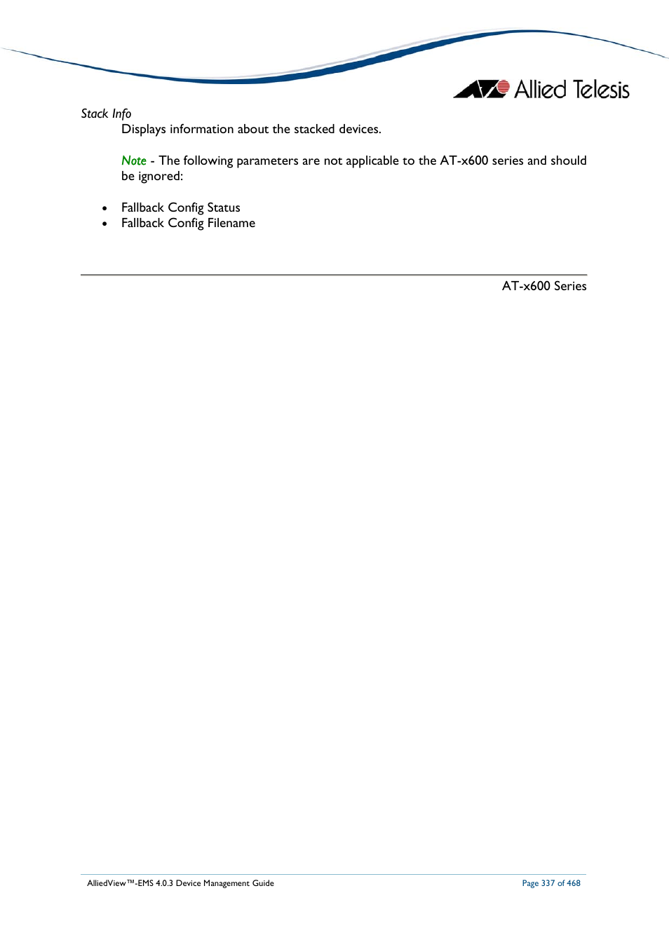 Allied Telesis AlliedView-EMS 4.0.3 Device-Management User Manual | Page 337 / 468